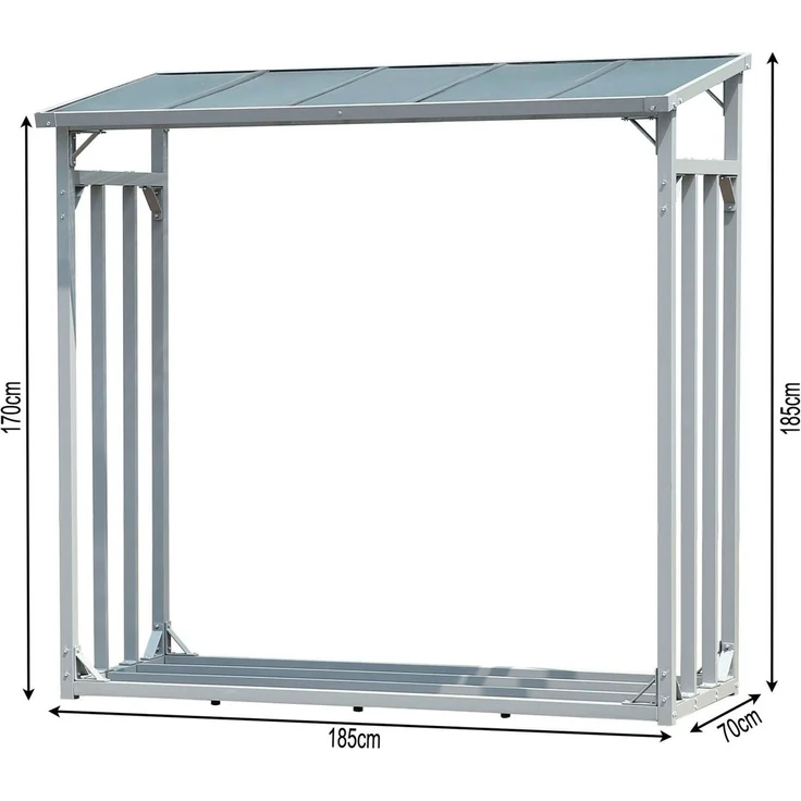 Quick Star Kaminholzregal, BxTxH:185 x 70 x 185 cm – Bild 3