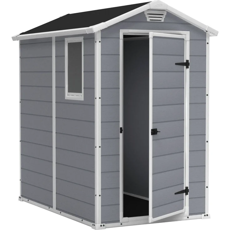 Dmora Gartenhaus Cranbrook, Gartenhütte, Gartenhaus, Werkzeugschuppen, 130x192 h198 cm, Grau – Bild 5