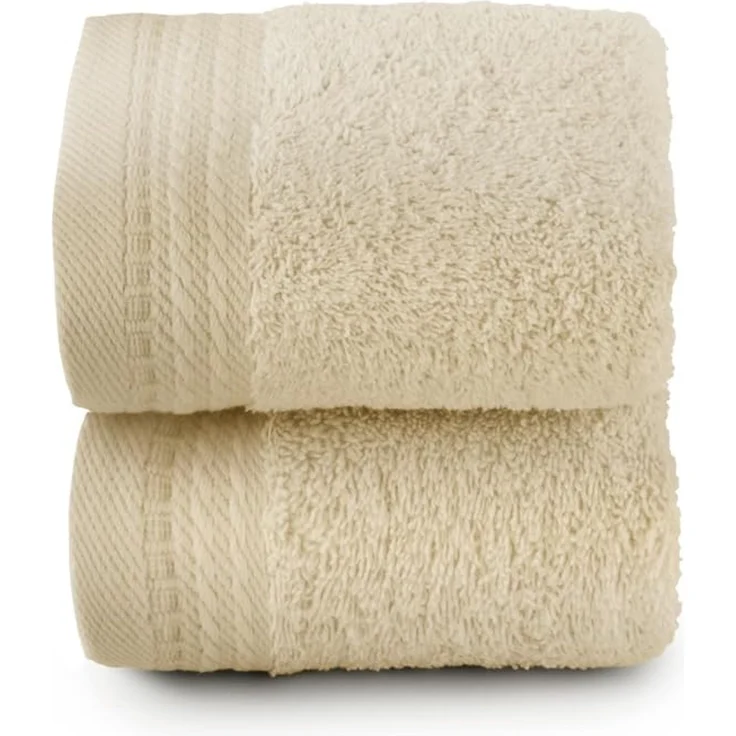 Top Towel – Premium – Große Badetücher – Badezimmerhandtücher – 2 Gesichts- oder Bidethandtücher – 30x50 cm – 100 % Baumwolle – 600 Gramm - Naturlich