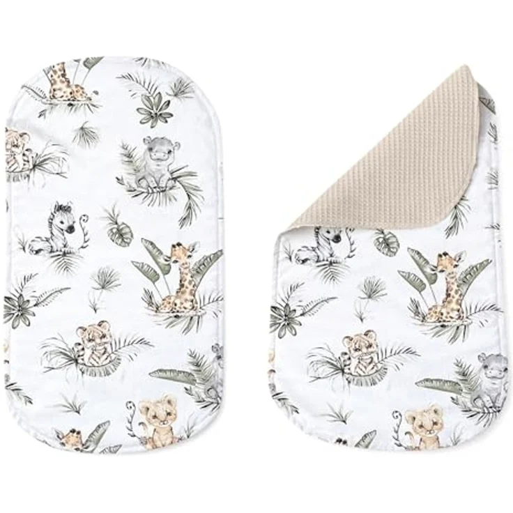 Babynest Nestchen Baby Set für Neugeborene – 5-teilig – Kuschelnest aus 100% Baumwolle & Waffelpique – Babykokon tragbar – für Babybett, Kinderbett & Kinderwagen – OEKO-TEX - Safari und Sand – Bild 6