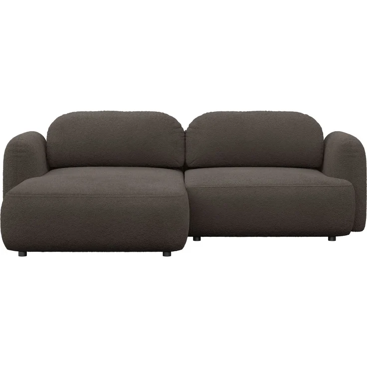 Selsey Tvoya Ecksofa mit Schlaffunktion, Ottomane links, Bouclé Braun – Bild 6