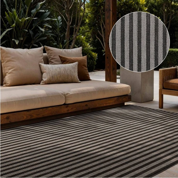 Ted Baker Teppich Linley, Wendeteppich, rechteckig, Höhe: 8 mm, Designteppich, Wetterfest, Pflegeleicht, Modern, Wohnzimmer, Terrasse – Bild 1