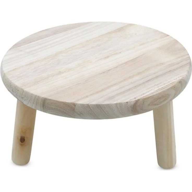 Spetebo Blumenhocker Holz Blumenhocker natur mit 3 Beinen (Anzahl, 1 St, Stück), stabiler Stand – Bild 4