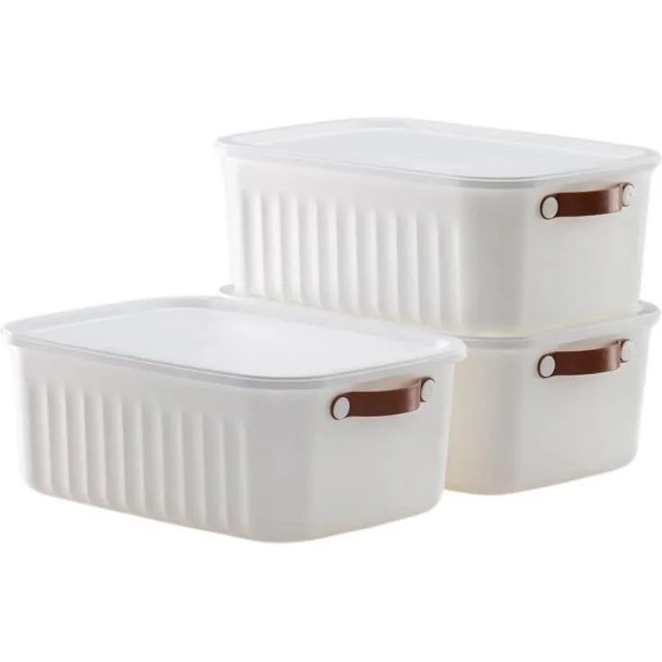 Luxury Bites Aufbewahrungsbox mit Deckel, 20L-15L -10L BPA-freie Kunststoff, nestbar und stapelbar (6 Farben, 9 Farbkombiationen, 3er Set)