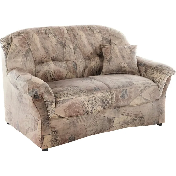 DOMO collection 2-Sitzer Bahia Couch, B/T: 153/92 cm, belastbar bis 140kg/ Sitz, mit Federkern, Microfaser MELROSE®, mocca
