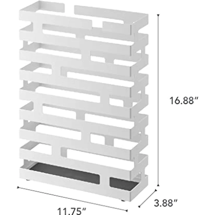 Yamazaki Schirmständer "Brick" Design rechteckig schmal, für Regenschirm, Regenschirmständer, Schirmhalter, Regenschirmhalter, aus Metall, modern, 30x43x10cm – Bild 8