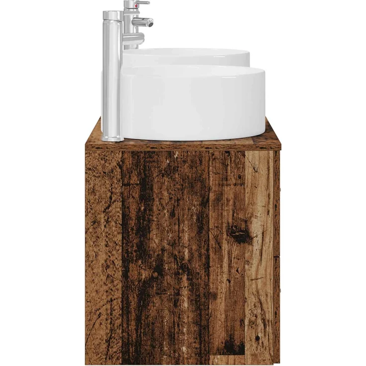 vidaXL Badezimmerschrank-Set 3 stk. Altholz 129 x 44,5 x 80 cm 3405961 – Bild 6