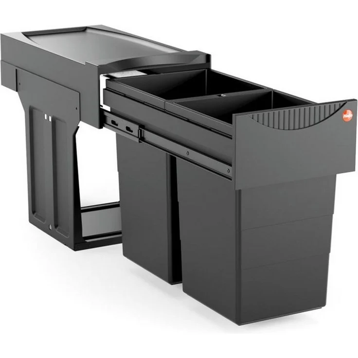 Hailo Abfallsammler 3666851 Tandem 2x 15 Liter Black Edition limitiert – Bild 1