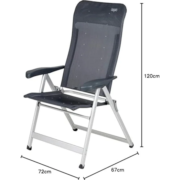 Crespo Campingstuhl Luxus Plus AL/237-M-40 Campingstuhl anthrazit (AL/237-M-40) – Bild 3