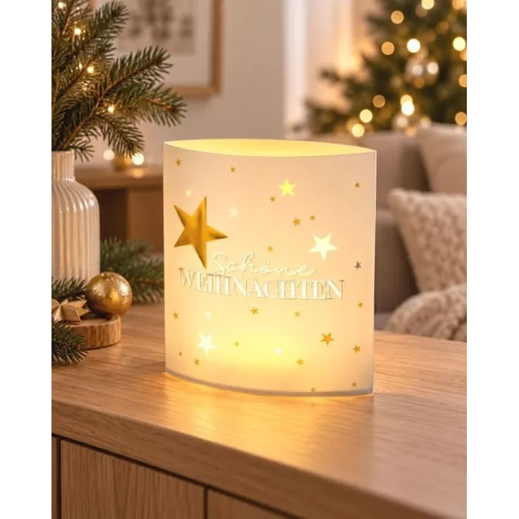 Lampe Leuchte Poesielicht Batterie Geschenk Weihnachten la vida Stern 6291251