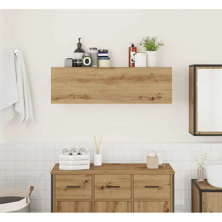 Bad-Wandschrank Artisan-Eiche 100 x 25 x 30 cm Holzwerkstoff – Bild 3