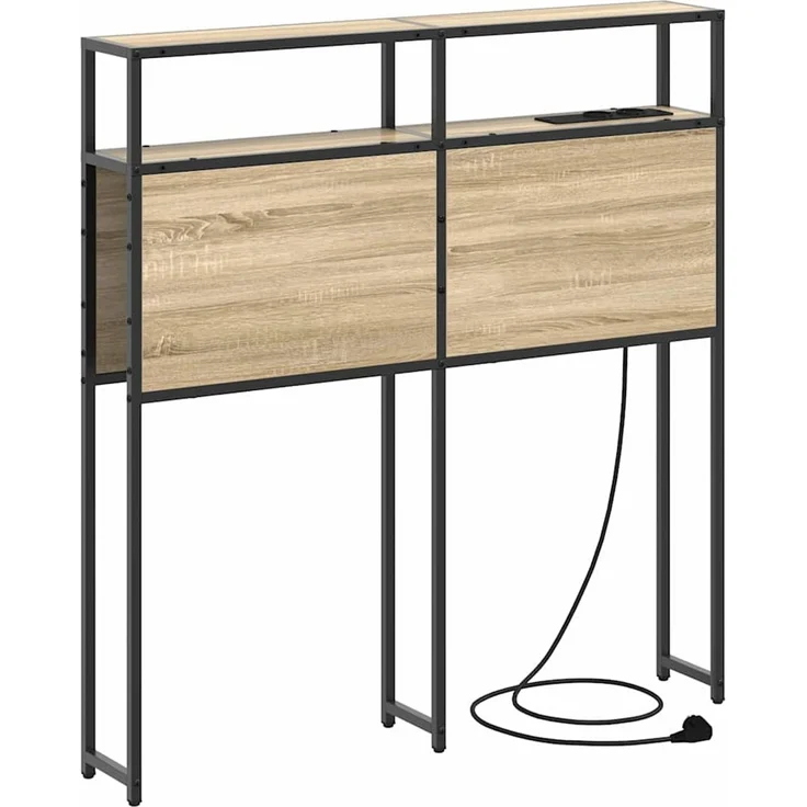 vidaXL Stauraum-Kopfteil Sonoma-Eiche Holzwerkstoff 98 x 15 x 93 cm Braun – Bild 2