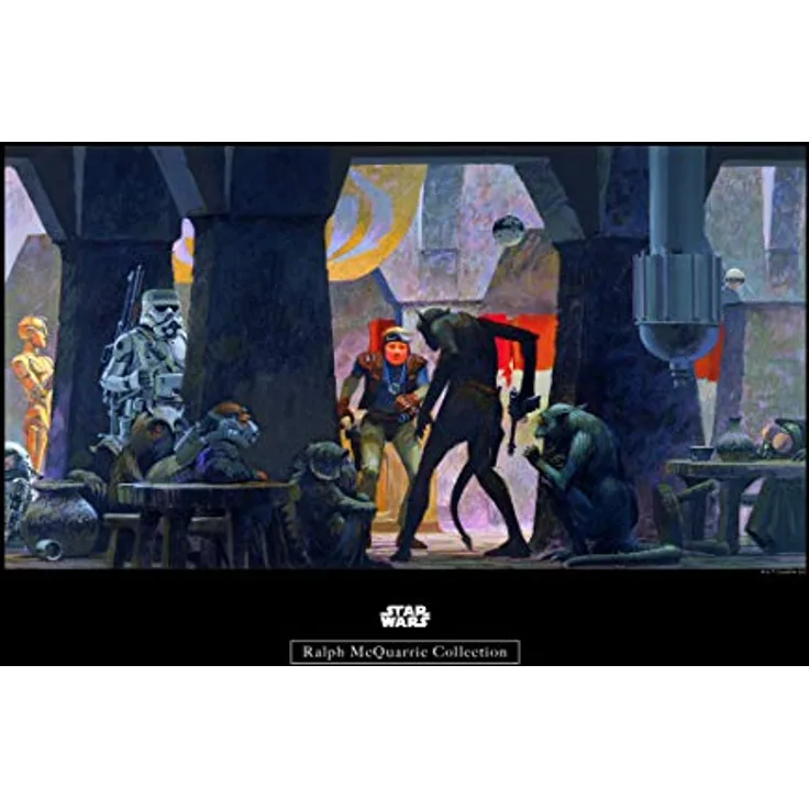 Komar Wandbild Star Wars Classic RMQ Mos Eisley Streets, Kunstdruck 50x40 cm, hochwertiger Druck auf seidenmattem Fotopapier, ohne Rahmen