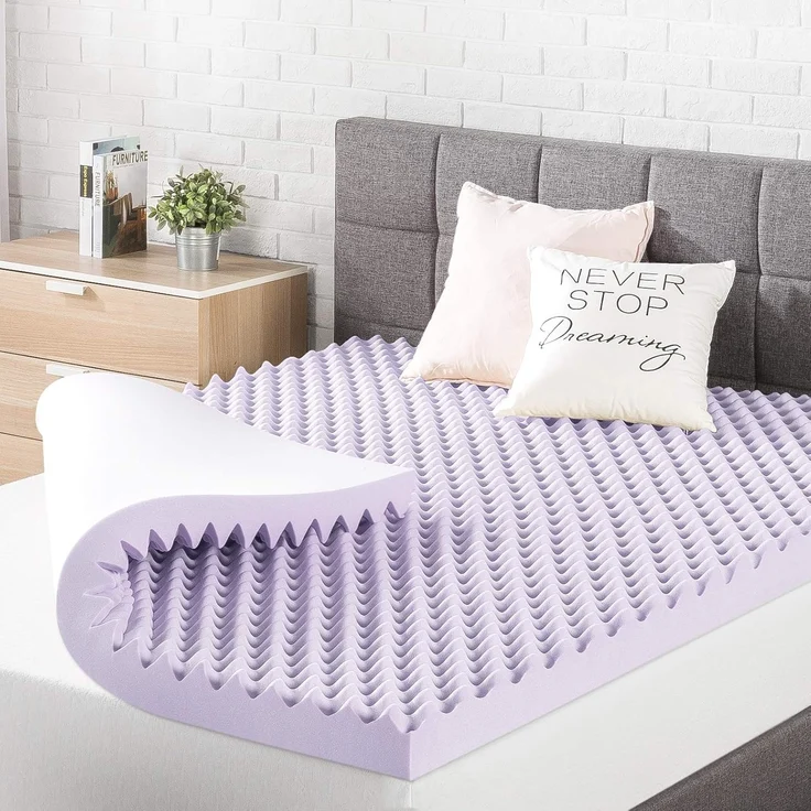 Best Price Mattress Matratzenauflage aus Memory-Schaum, 7,6 cm, mit beruhigendem Lavendel-Infusion, CertiPUR-US-Zertifiziert, Queen – Bild 1