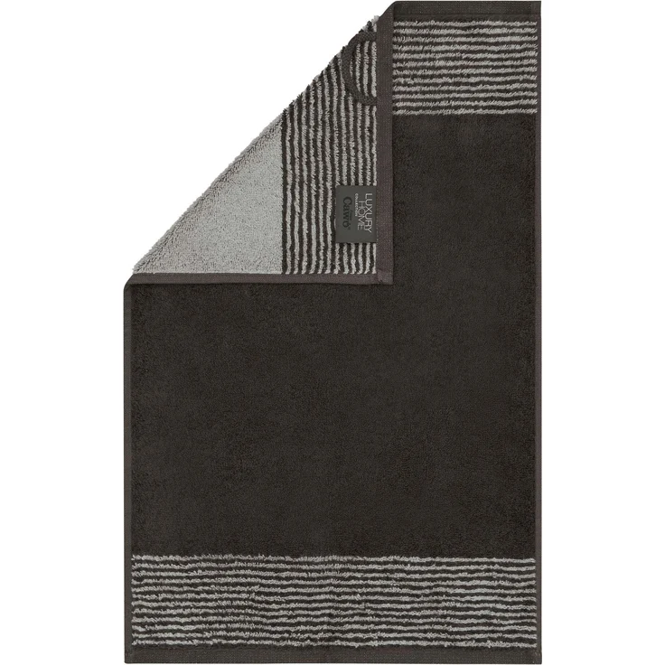 CAWÖ Gästetuch, 3er Pack - Luxury Home, C Two-Tone, Walkfrottier Basalt 30x50cm – Bild 2