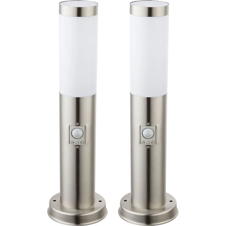 2er Set LED Stehleuchten mit Bewegungsmelder