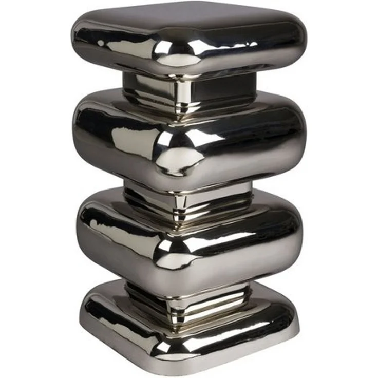 Dutchbone Beistelltisch Retro Hocker Couchtisch Stubby 70's Metall – Bild 4