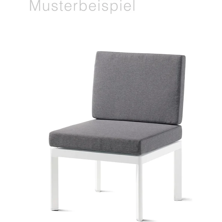 Sieger Lugo Lounge Basis - inkl. 1x Rücken- / Seitenelement + 1x Verbindungselement Einzelteil des Loungesets Lugo, Aluminium Weiß, 60 x 36 x 60 – Bild 5