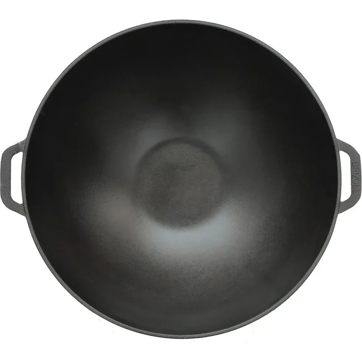 Ø36 cm Wok Gusseisen Kazan 8 L Gusseisendeckel Asia Wokpfanne Induktion Kessel Campingtopf Kochtopf für alle Herdarten geeignet – Bild 2