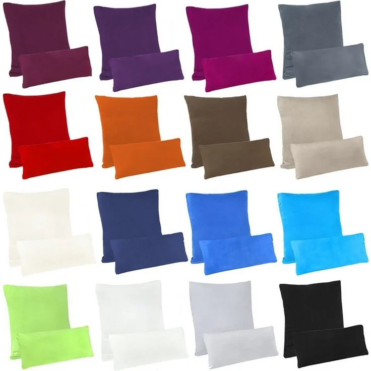 leevitex® Kissenbezüge Kissenbezug, 2er Set, feine Jersey-Qualität, 100% Baumwolle, robuster Reißverschluss – Bild 5
