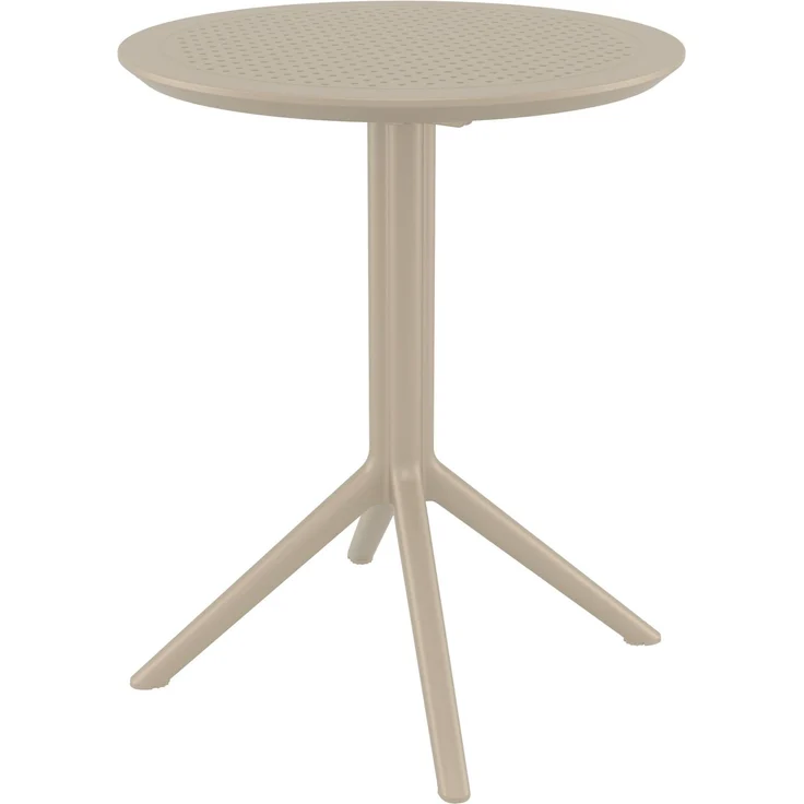 CLP Klapptisch wetterfest Sky klappbarer Gartentisch für den Außenbereich,Farbe:taupe;Form:rund – Bild 1