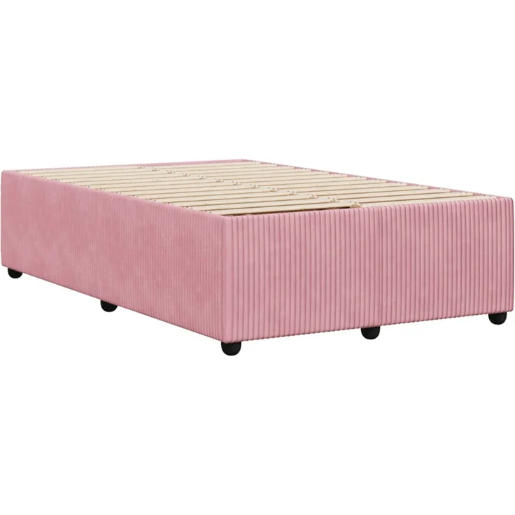 vidaXL Bettgestell ohne Matratze Rosa 120x190 cm Samt 3284999 – Bild 6
