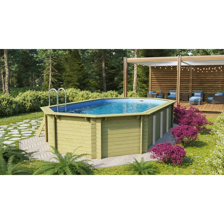 Karibu Pool Modell 5A Classic 400x700 cm, Holz kdi