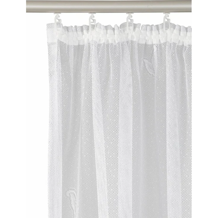 Weckbrodt Gardine Wismar (1 St), Kräuselband, halbtransparent, Jacquard, Jacquard, strukturiert, Allover,floral,halbtransparent, Bordüre, Store – Bild 2