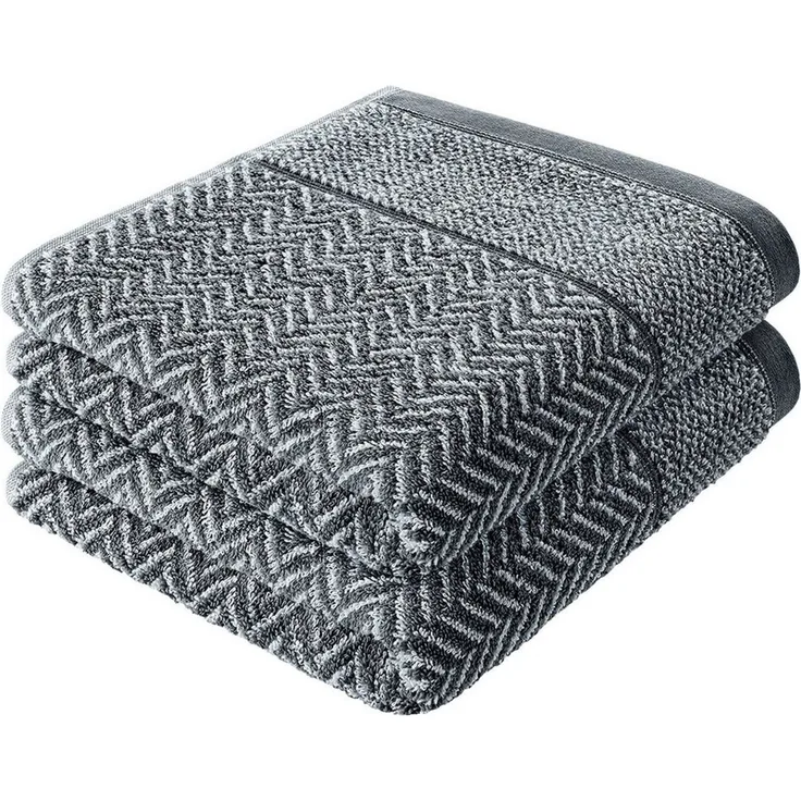 herzbach home Handtuch Set Italiana 50x100 cm, (2-St), 500g/m², Premium-Qualität, 100% Baumwolle, gemustert