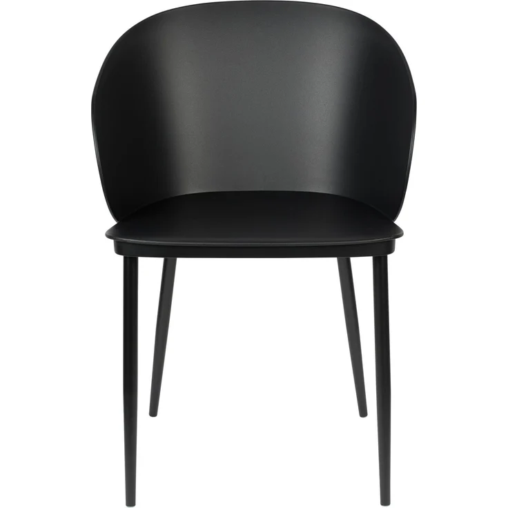 Esszimmerstuhl Gigi im 2er-Set, Schwarz mit Gestell aus Stahl 57x53,5x81 cm – Bild 2