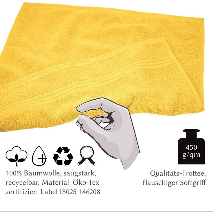 Lashuma Geschirrtuch Premium, (Spar-Set, 4-tlg, Küchenhandtücher 50x50 cm), kleine Frottee Handtücher für Küche, Bad, Garten, Camping – Bild 2
