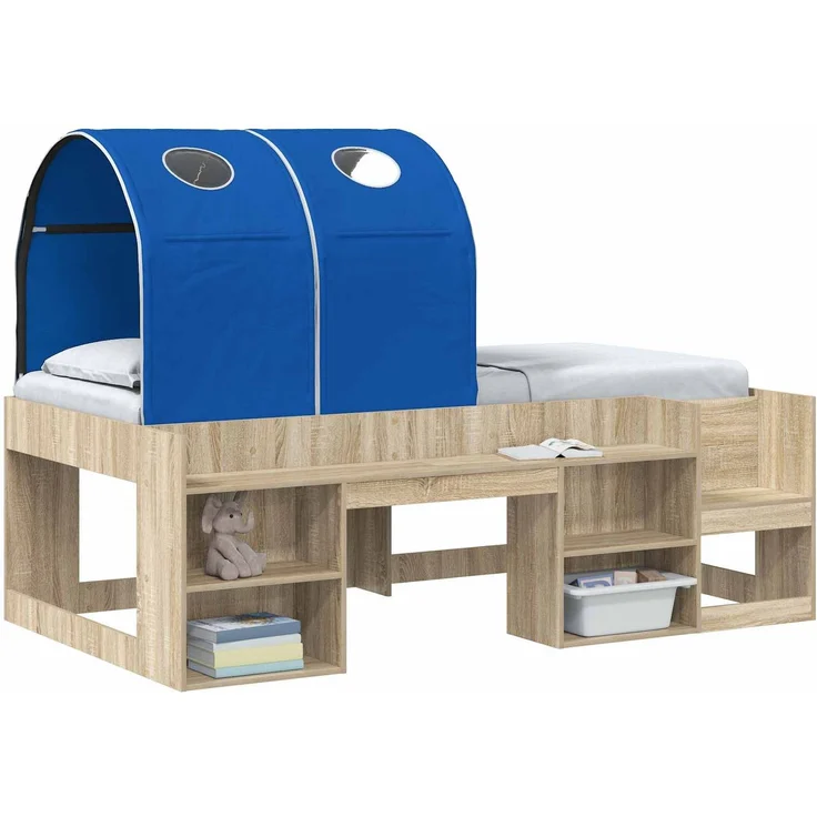 vidaXL Bettunnel 2 pcs Blau 211 x 52,5 x 2 cm Polyester 893704 – Bild 3