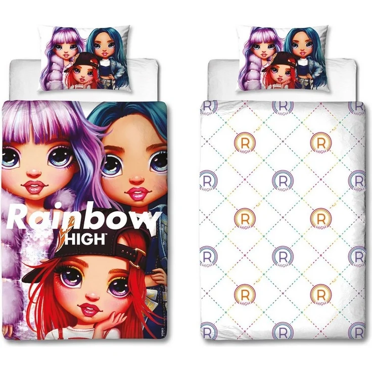 Rainbow High Kinderbettwäsche-Set – 140x200 cm Bettbezug & 60x70 cm Kissenbezug – Bild 1