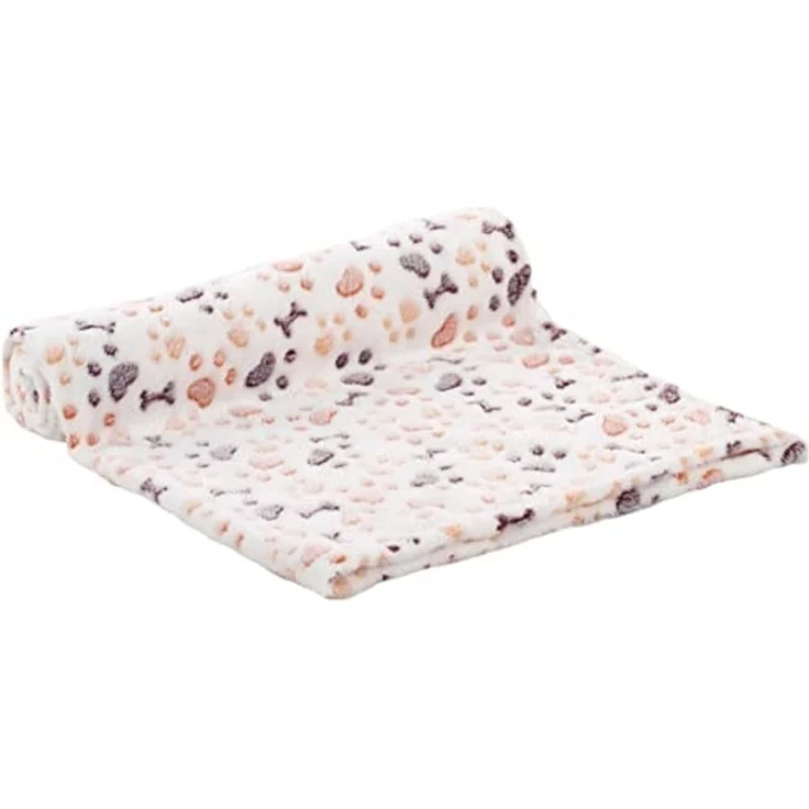 Flamingo Tierdecke Decke Kiki rechteckig weiß/schwarz/braun/hellbraun – Bild 3