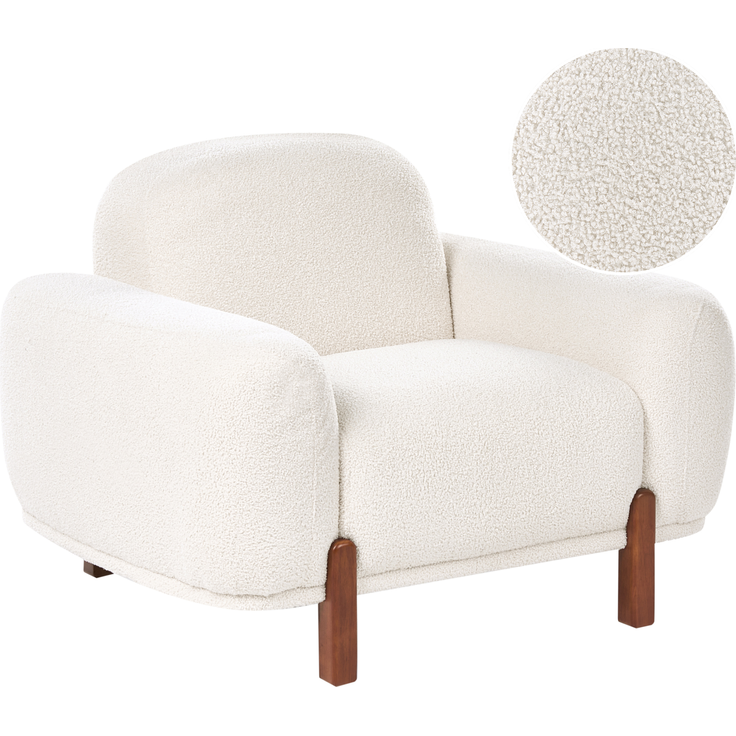 Sessel Bouclé weiß ODNES