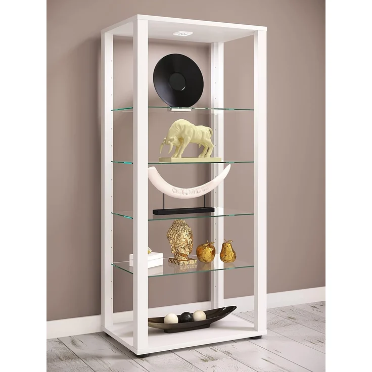 VCM Standvitrine Glasol 917668 weiß H. 115 x B. 52 x T. 35 cm – Bild 2