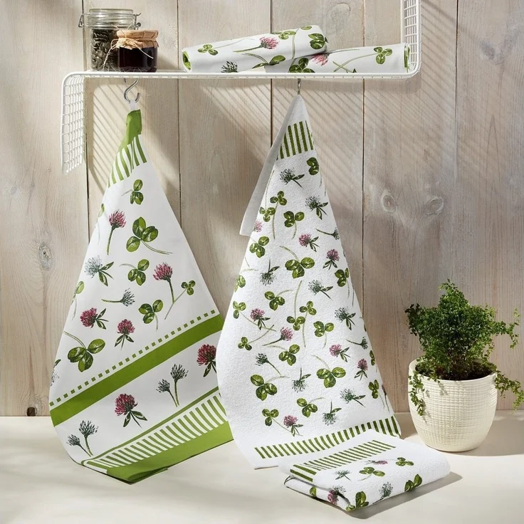 Erwin Müller Geschirrtuch Frottier-Geschirrtuch 2er-Pack, Baumwolle Motiv – Bild 3