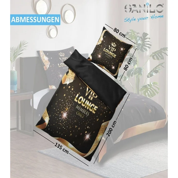 Sanilo Bettwäsche VIP Lounge 135x200 cm, Bettbezug und Kissenbezug, Baumwolle, 2 teilig – Bild 2