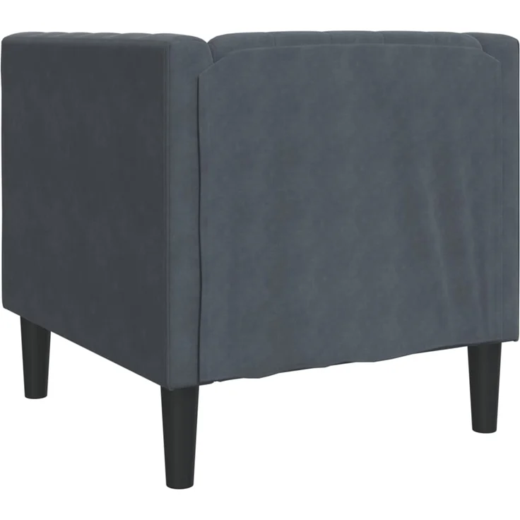 vidaXL Chesterfield-Sessel Dunkelgrau Samt 372674 – Bild 5