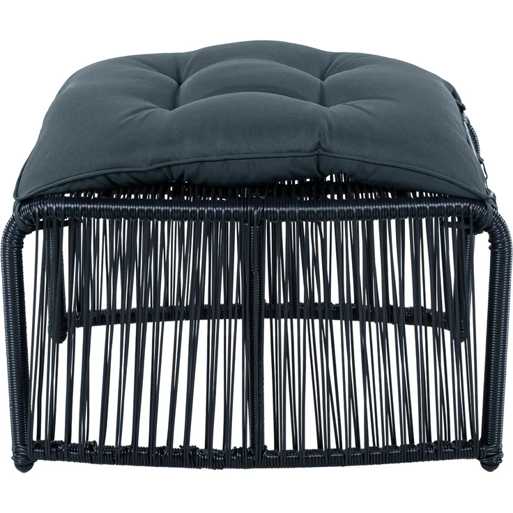 LVHOM Gartenmöbel-Set 5-tlg, Balkonmöbel-Set mit 2 Sessel, 2 Hocker und Tisch, inkl. Sitzpolster, Sitzgruppe Polyrattan, Wetterfestes Lounge-Set – Bild 5