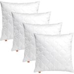 sleepling 4er Set Kissen 40x40 cm, Sofakissen, Kissenfüllung, Zierkissen für Allergiker, Deko Kissen Füllung 40x40, Ökotex, Waschbar bis 60 Grad, Made in EU, Basic 100