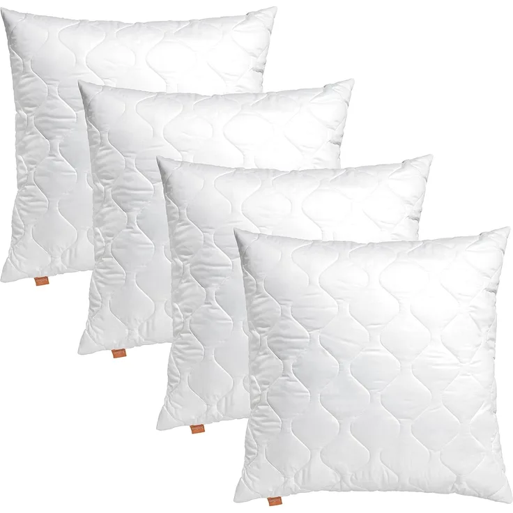 sleepling 4er Set Kissen 40x40 cm, Sofakissen, Kissenfüllung, Zierkissen für Allergiker, Deko Kissen Füllung 40x40, Ökotex, Waschbar bis 60 Grad, Made in EU, Basic 100