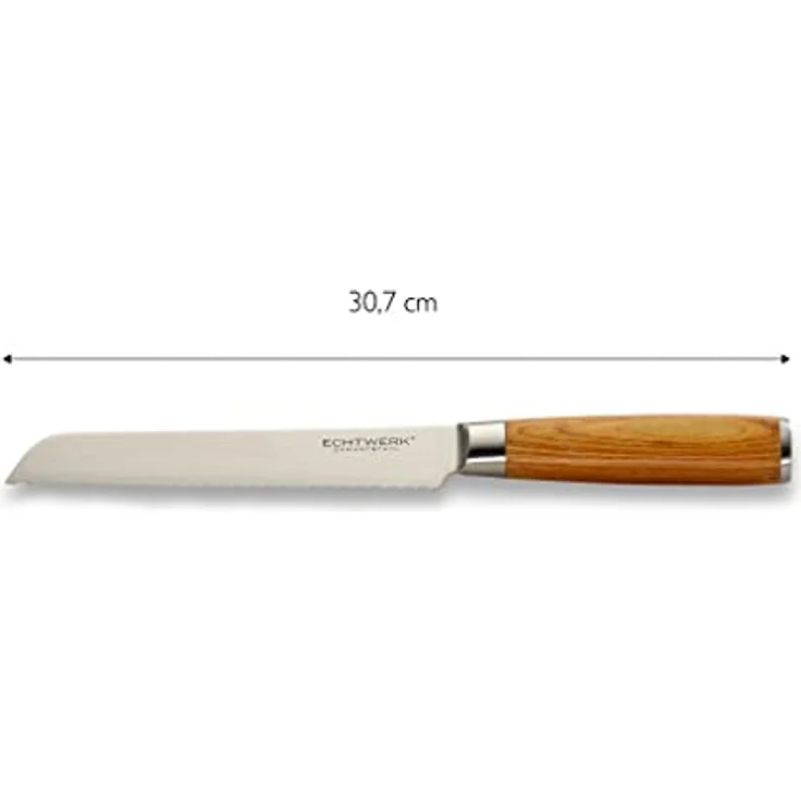 ECHTWERK Messer-Set Damaszener (Set, 5-tlg), Küchenmesser-Set mit Holzgriffen in natürlicher Optik – Bild 5