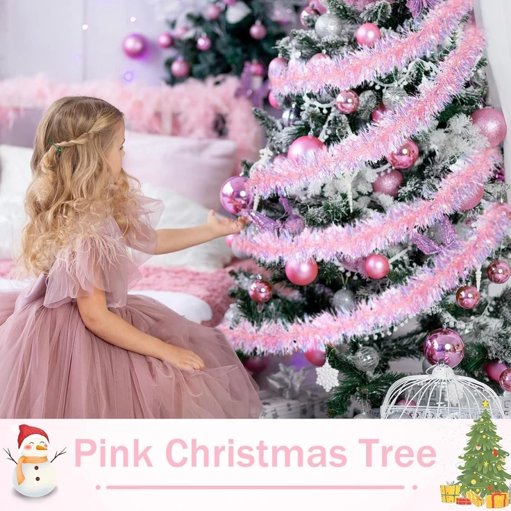 4 m Weihnachtsdekoration, Baumform, hängend, Gold, Innen & Außen, 2m pro Teil – Bild 2