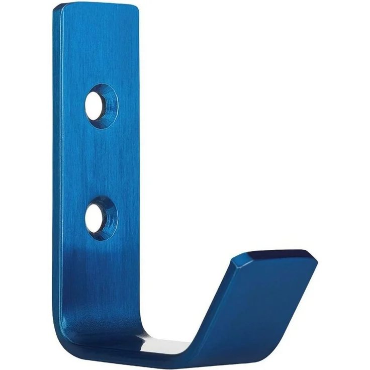 SO-TECH® Kleiderhaken doppelter Wandhaken, Edelstahl, 142 x 20 x 45 mm, (1-St), großer Jackenhaken mit abgerundeten Kanten blau – Bild 2