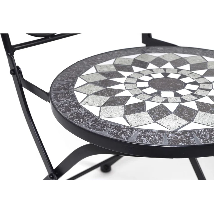 Kobolo 4-Fußstuhl Klappstuhl aus Metall in grau 88cm (Mosaik, 1 St) – Bild 4
