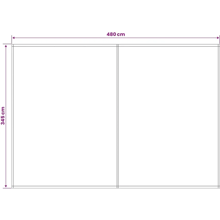 vidaXL Markisenersatzstoff Bordeauxrot 500x350 cm Polyester 3444258 – Bild 4