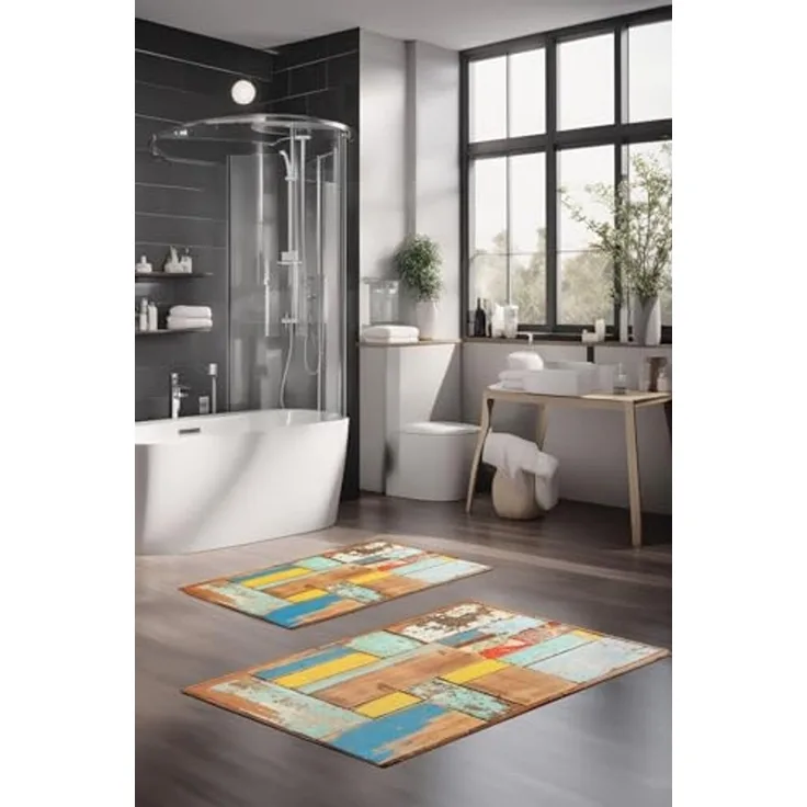 Mijolnir 'CT-5250' Badematten-Set (2-teilig), Mehrfarbig