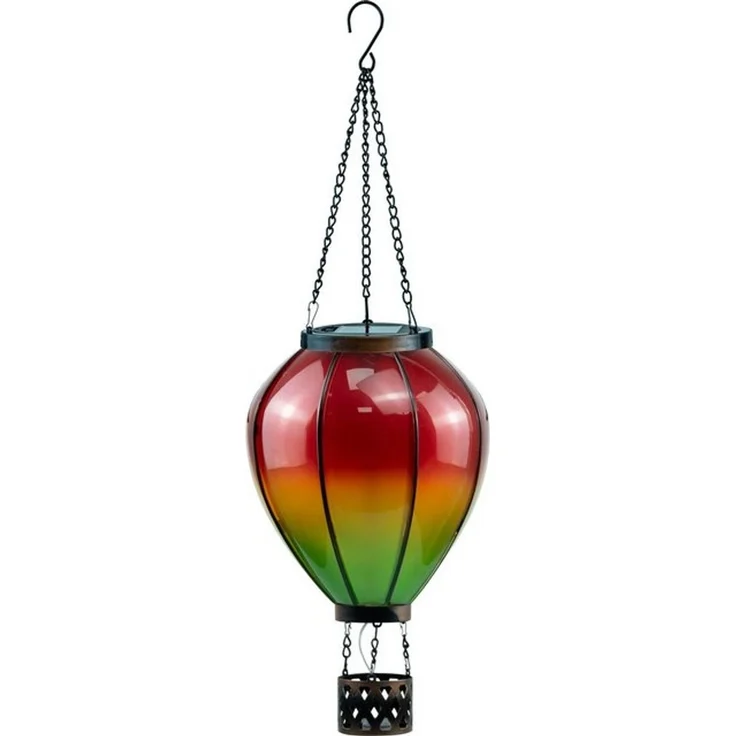 Northpoint LED Gartenleuchte Solar Laterne Heißluftballon Windlicht Außenbereich Rot Grün XL – Bild 4