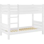 Erst-Holz Etagenbett für Erwachsene 80x200 cm, Nische 80 cm teilbar, weiß